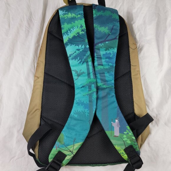 The Hobbit Aeries Con 2023 There and Back Again All Over Print Backpack With Pin - Picture 3 of 9